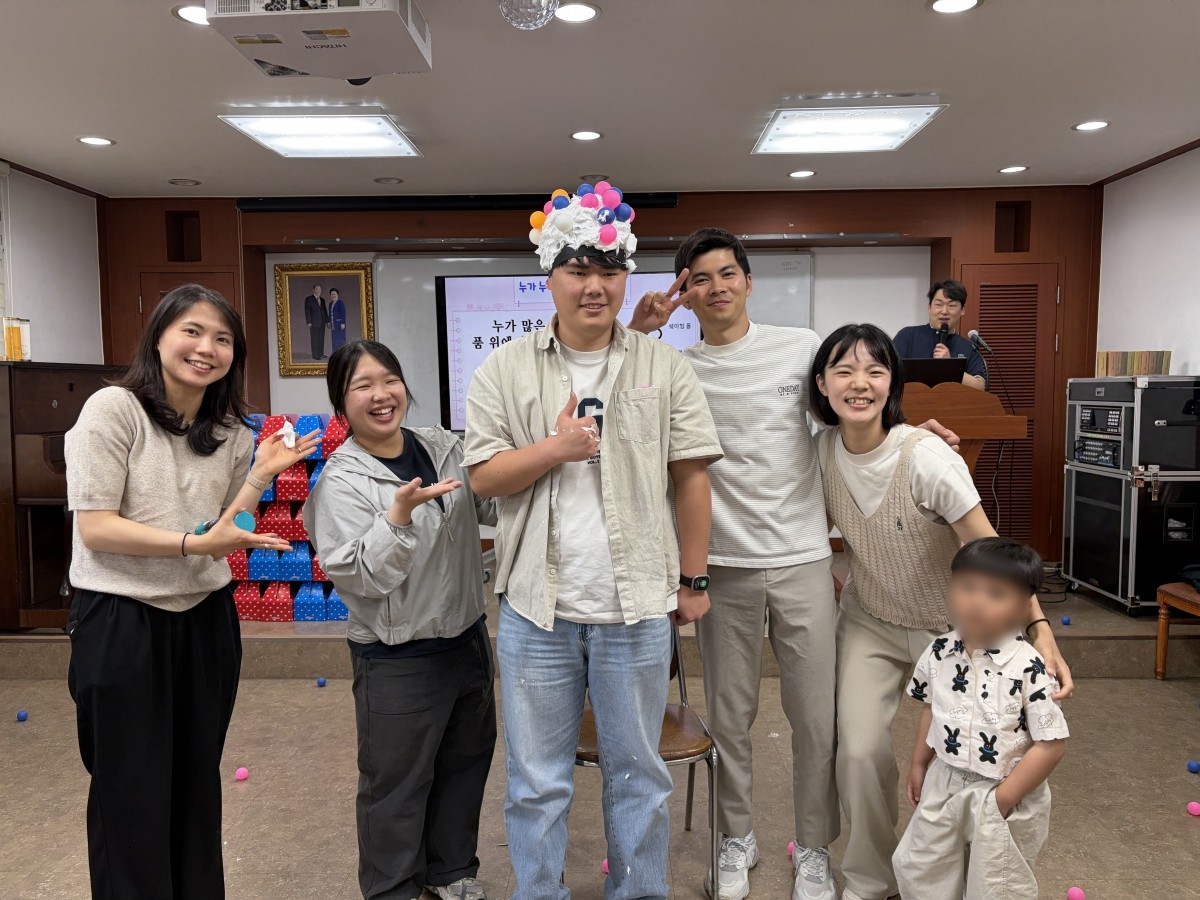 탁구공 게임 기념촬영